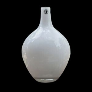 NEW IKEA Modernist Salong White Hand Blown Glass Vase